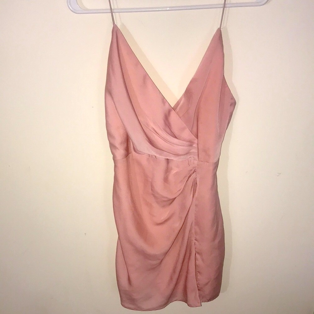 Tobi Blush Pink Satin Slip Dress